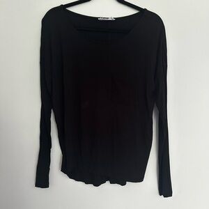 Double Zero | Woman’s Sz S | Black Long Sleeve Blouse
